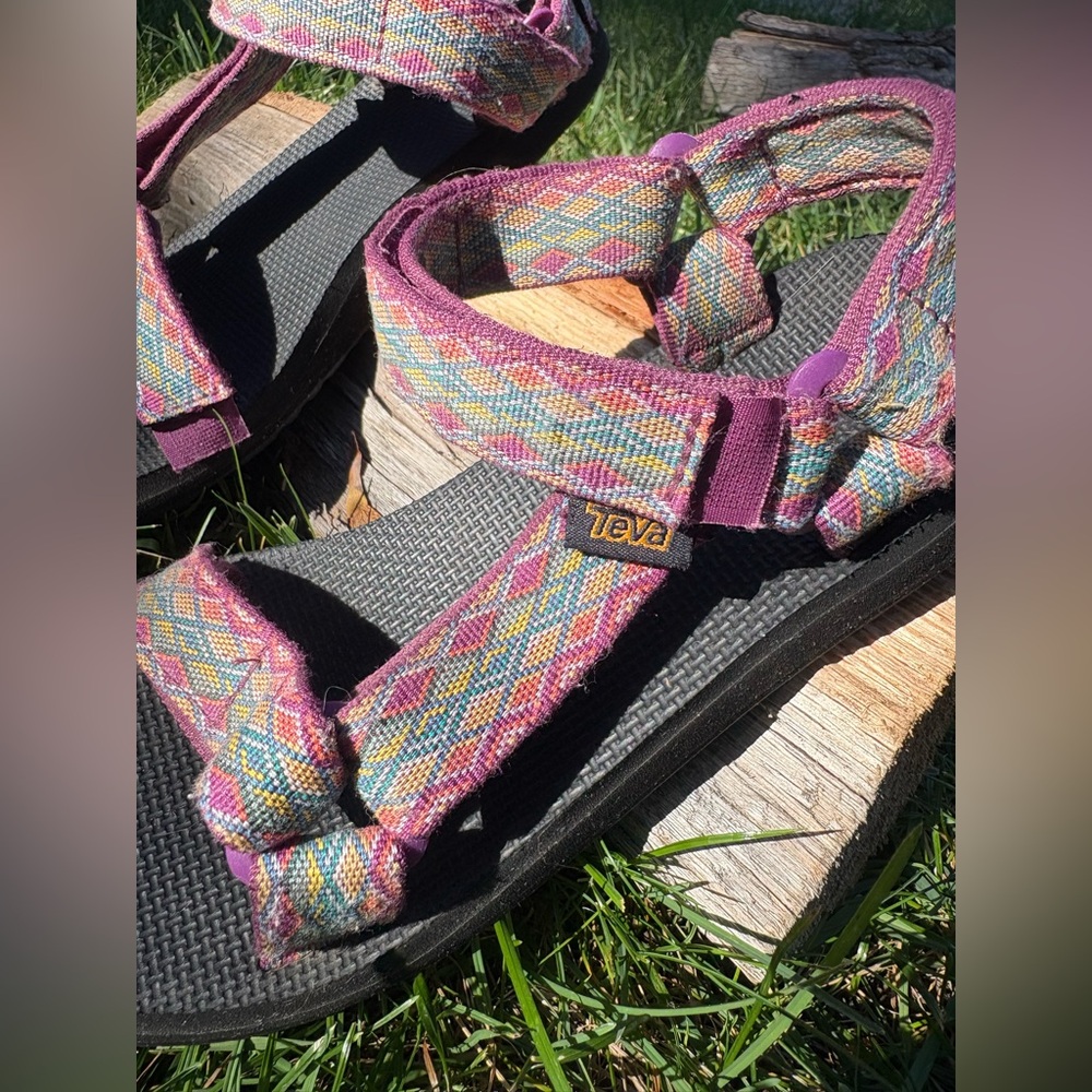 Women's Teva Original Universal Miramar Fade Dark Purple Multi size 8 - Picture 2 of 6